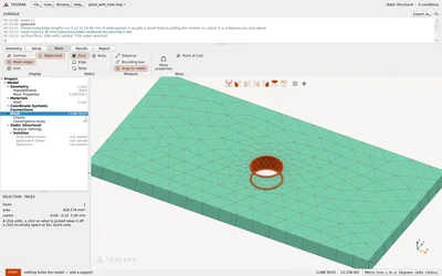 Cara seleccionada — la cara CAD completa