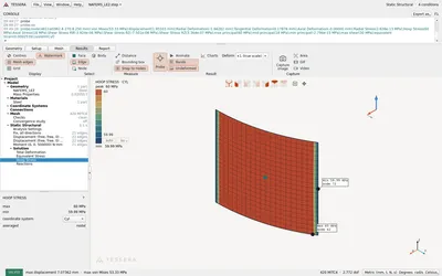 Resultado con la sonda en el punto de referencia